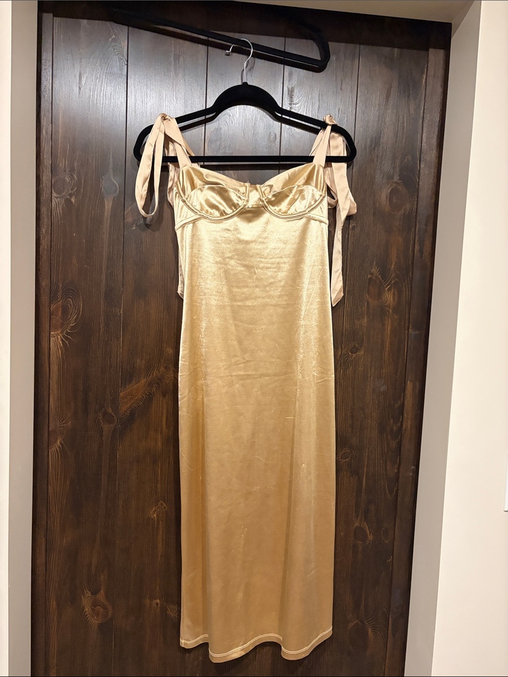 Free people Gold Maxi Slip Dress